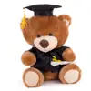 Stuffed Animal Black Cap and Gift Card Holder Plush Graduation Bear