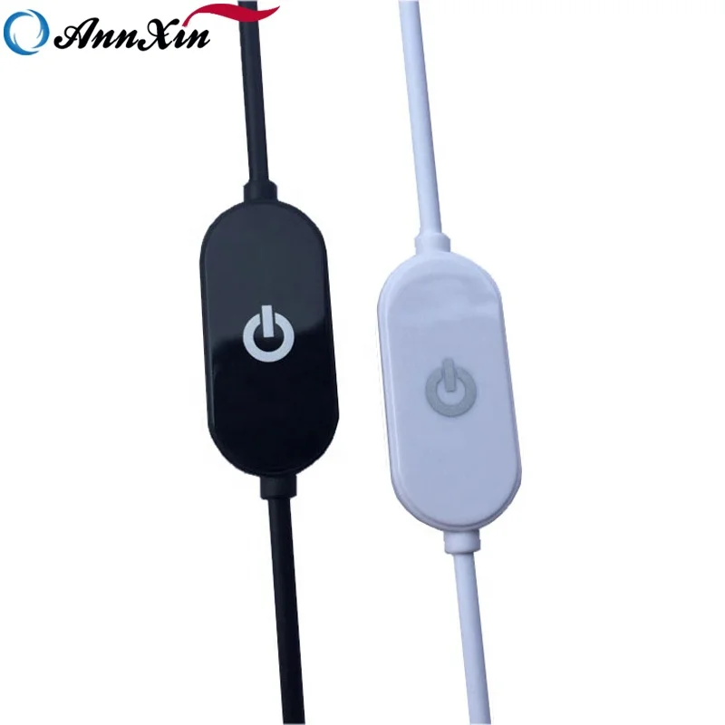 

Hot selling 5.5*2.1mm DC Stepless dimming touch switch control cable for Home Appliance, White/black