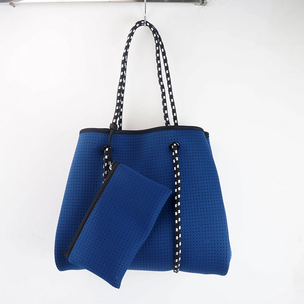 

Top Selling Wholesale Hot Selling Perforated Neoprene Bag Beach Bag women handbags, Sample or customized