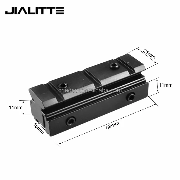 Jialitte J012 11MM Dovetail To 20MM Weaver Side Dovetail Rail Converter Adapter Scope Rail For Airgun or Rifle Rail