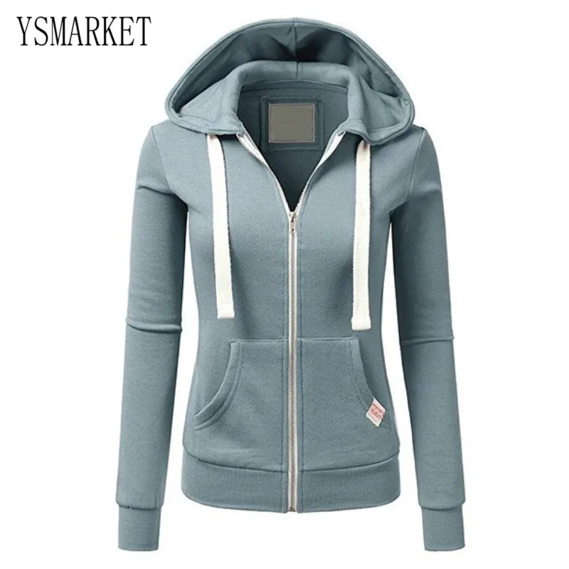 Women Winter Coat Fashion Zip Cardigan Hoodies Sweatshirts Casual Long Sleeve Pockets Gym Sports Jacket Coats E80090