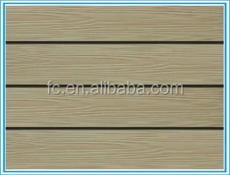 
7.5mm thick Smooth and Wood Grain Fiber Cement Weatherboards plank for residential cladding 