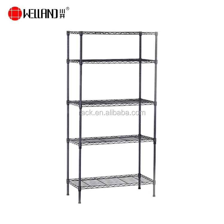 

NSF Approval 5 Tiers Light Duty Metal Home Furniture Designed Storage Wire Shelf
