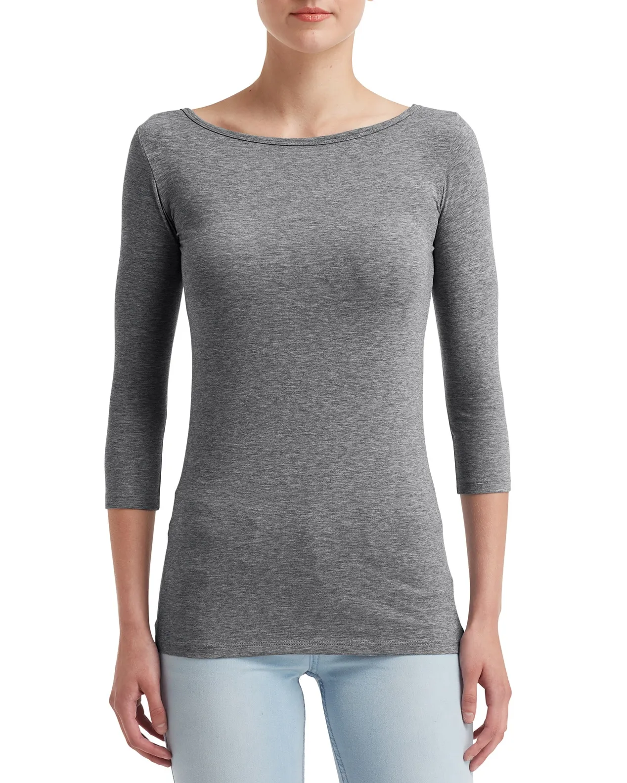 

Paton factory custom printing logo Stretch 3/4 Sleeve T shirt for women