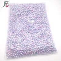 

2019 Wholesale Iridescent Gradient Color Pearl Beads Plastic ABS Full Round Loose Pearl Without Hole For Craft Decoration