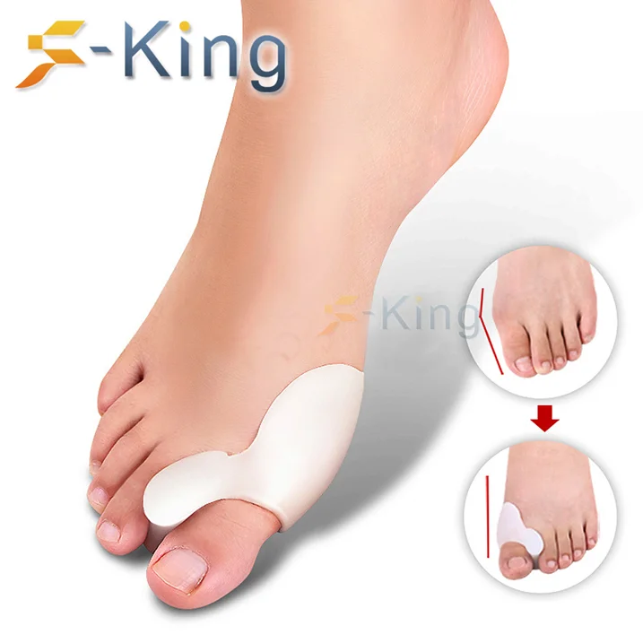 

Silicone camel toe bunion toe protector hallux valgus separator, White or customized