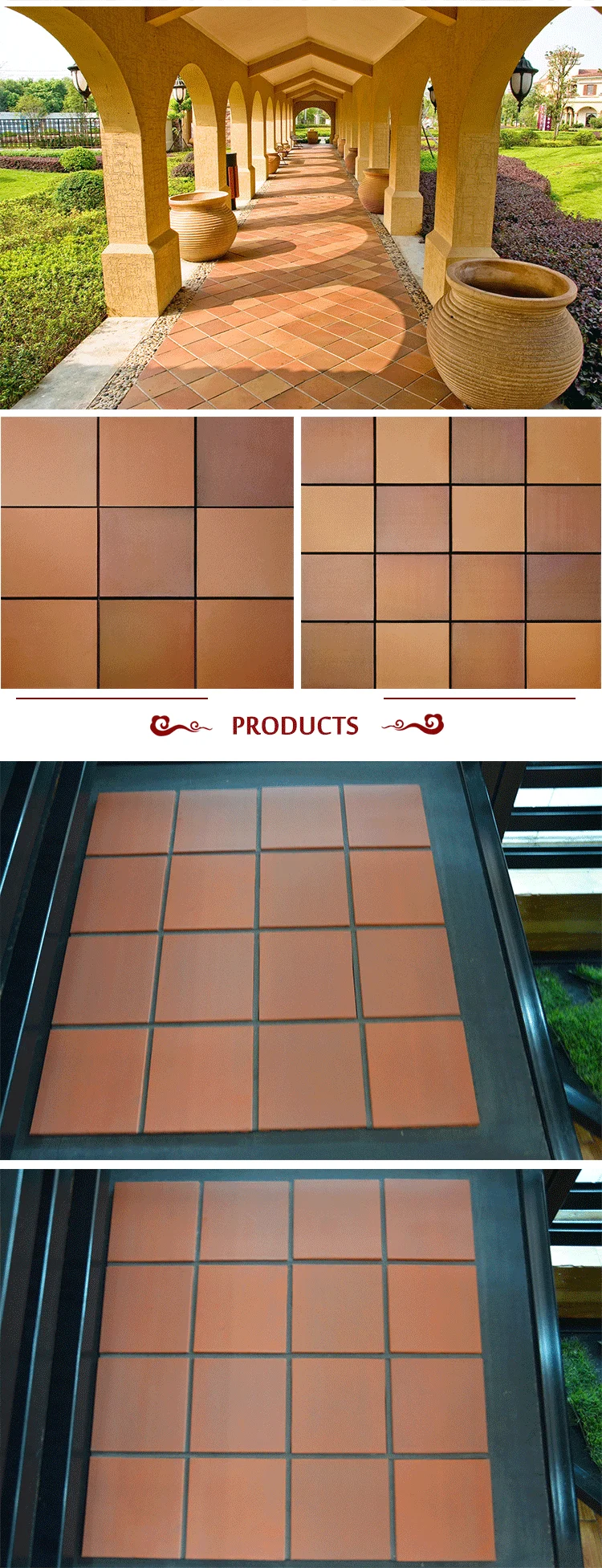 Mpb004 Road Pattern Quarry Floor Tiles Red Brick Size Buy Road Tiles