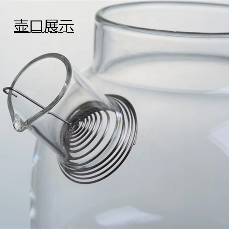 
Hot sale 35oz high borosilicate glass teapot with bamboo lid and strainer 