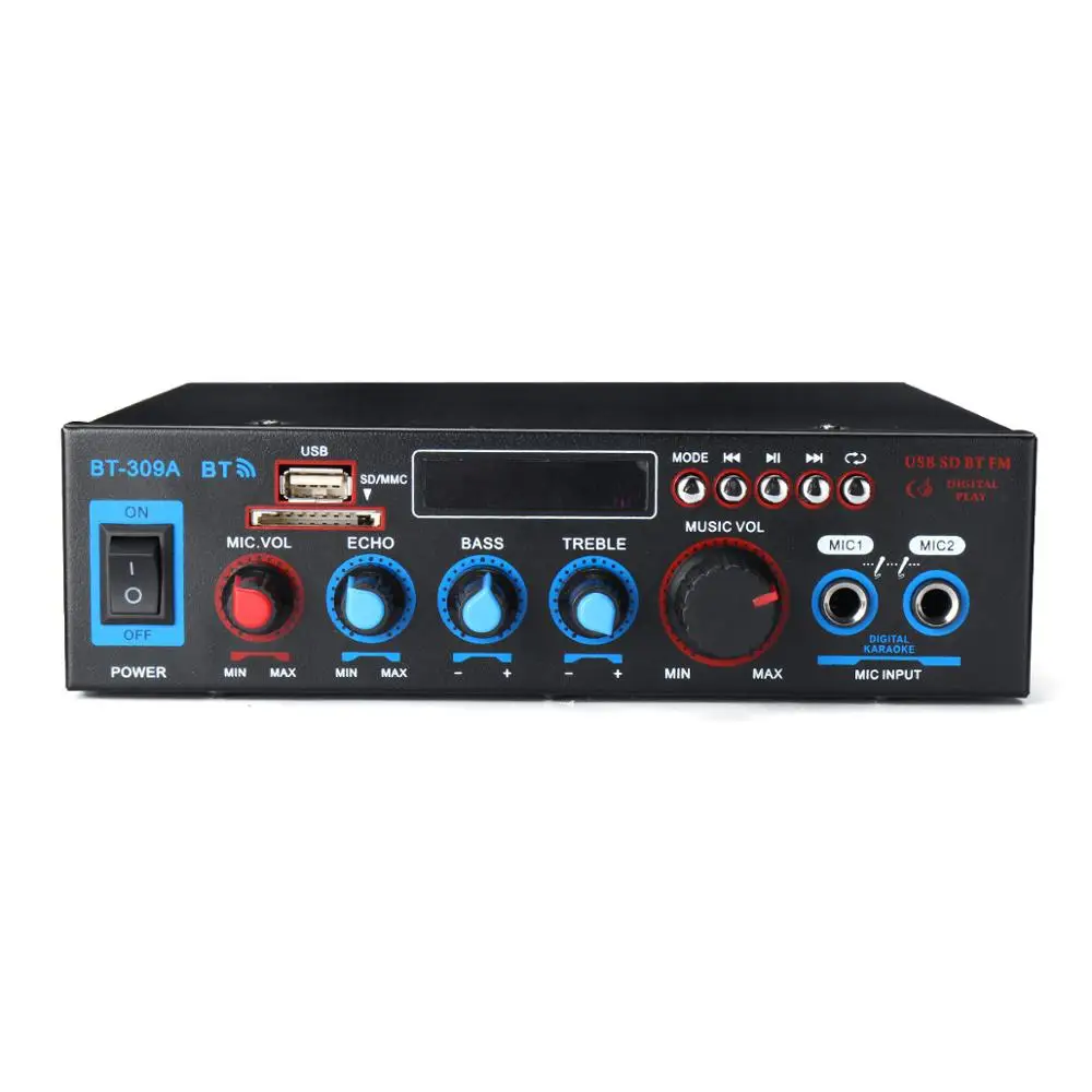 

800w BT Amplifier 110V/220V DC 12V AUX input USB SD Home Theater Amplifiers Car Amplifiers Audio Power Amplifier