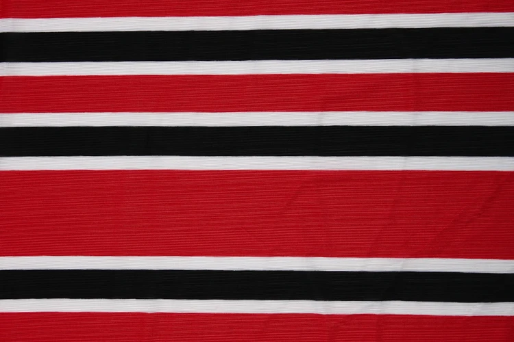 red and white striped jersey fabric