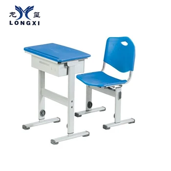 Single Desk And Chair Chairs With Tables Attached School Furniture