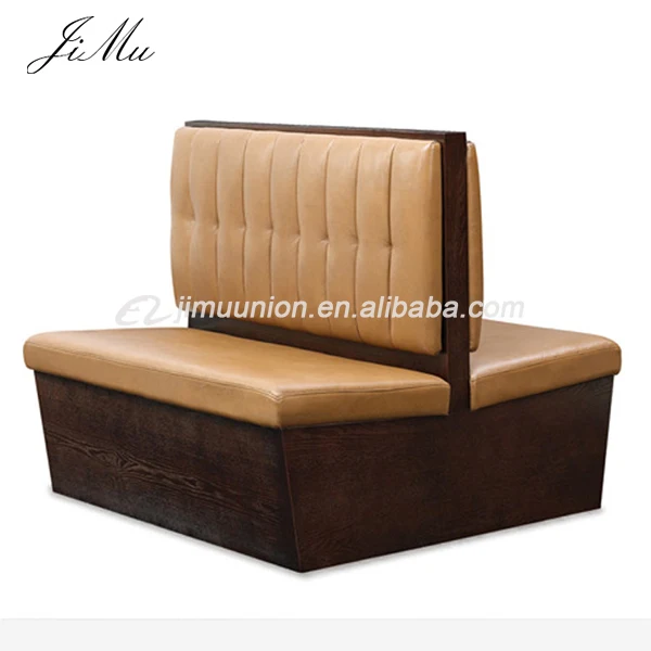 foshan restaurant furniture banquette double sides sofa bench booth seating