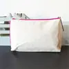 Wholesale Nylon and Gold Zipper Make Up Bag Blank Canvas Cosmetic Bag