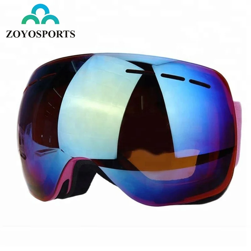 

ZOYOSPORTS Magnetic Anti-scratch Anti-fog Snow Skiing Goggle Shock Snowboarding Glasses Detachable Strap Ski Goggles, Customized