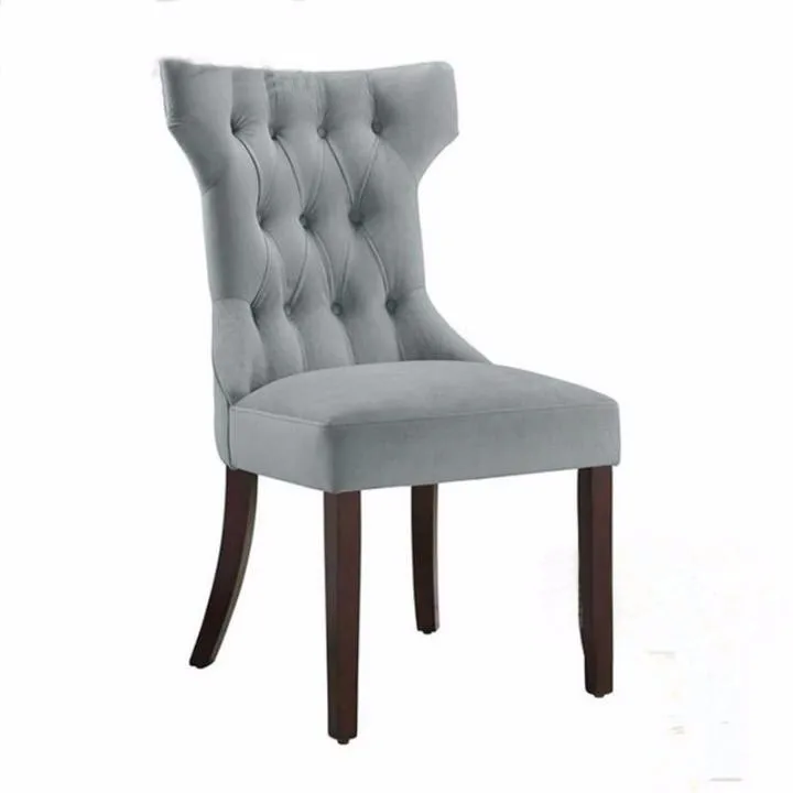 
U2 Habit Solid Wood Tufted Dining Chair Classic Tufted Upholestered Dining Chair, Gray 