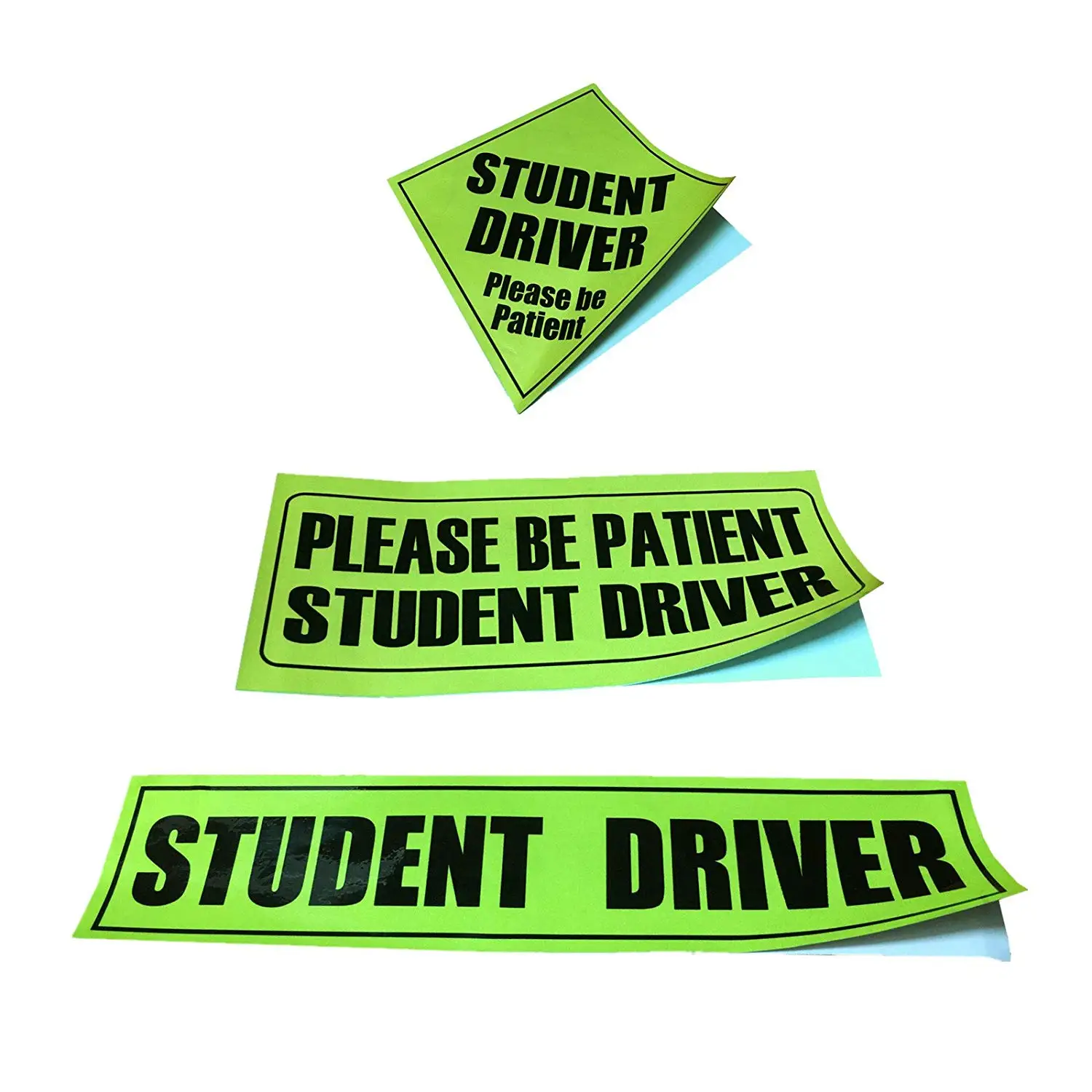 KAFEEK Student Driver Safety Sign Vehicle Bumper Sticker Vehicle Car Sign Sticker Bumper (Set of 3 )