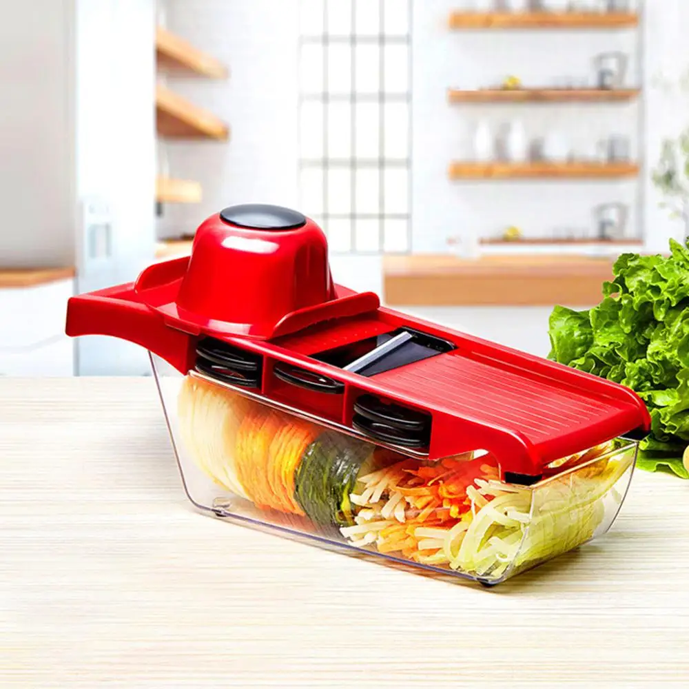 Multifunction kitchen gadgets  adjustable manual food chopper vegetable cutter mandoline slicers shredder
