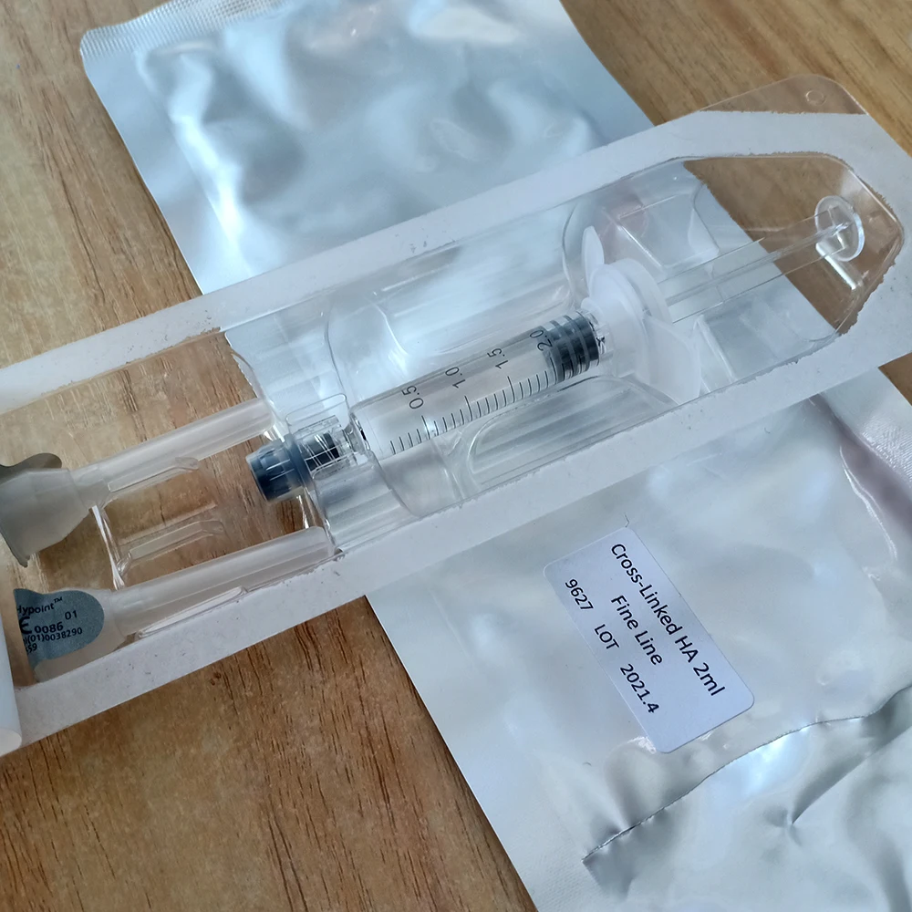 Cross-linked HA dermal filler 2ml injectable Hyaluronic Acid For Hyaluronic Pen Usage