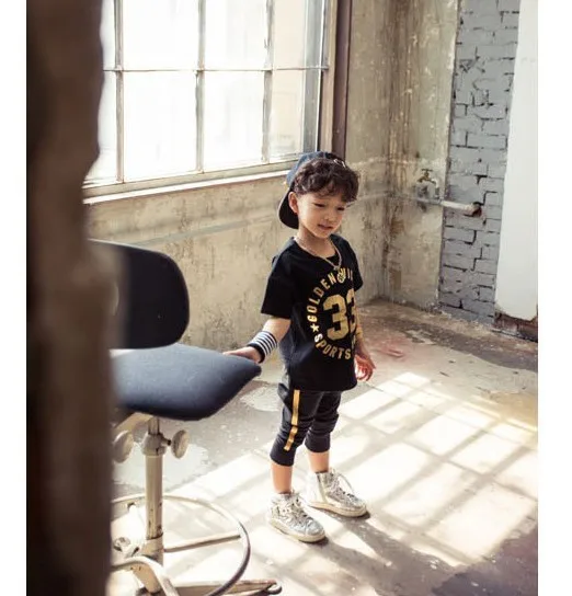 Newest Korean Style Baby Boys Wear Summer Clothing Kids Sports Sets
