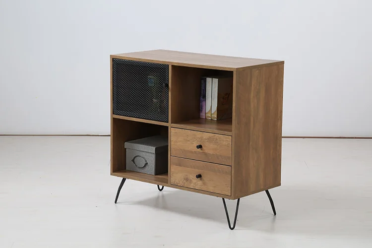 Factory supply custom vintage wood home furniture industrial style large wooden cabinet designs for living room