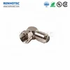 Silver F Pin Male Right Angle To F Female Coax/Coaxial adapter