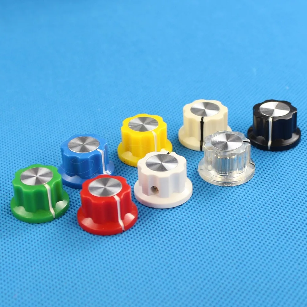 Black Mini Brass Insert 1/4 Shaft Bakelite Control Effect Pedal Knobs