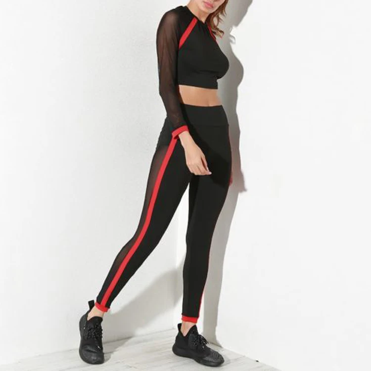 Fitness Yoga Wear Women Seamless Long Sleeve Gym Cropped Tops Yoga