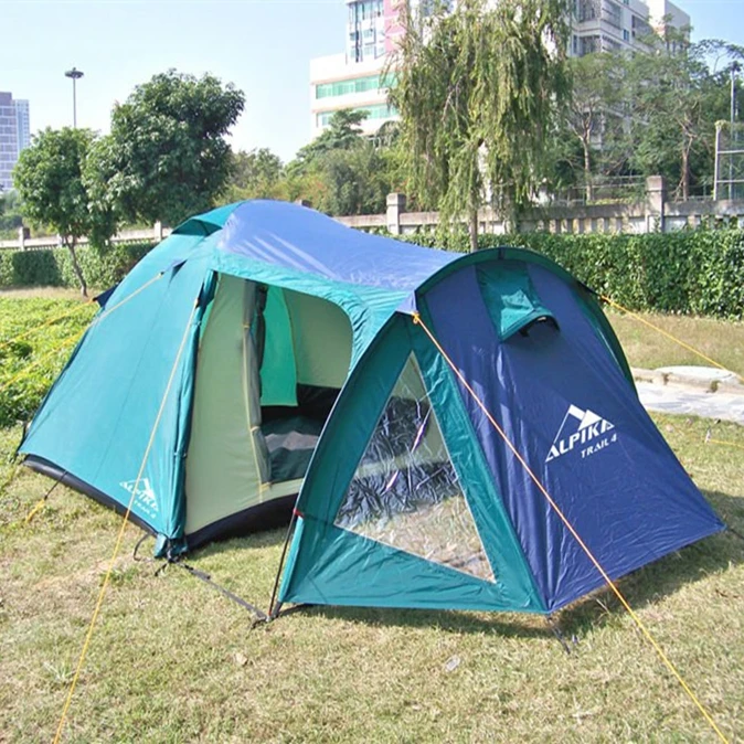 

High quality outdoor camping tent 4 person waterproof family tent, Sand or custom