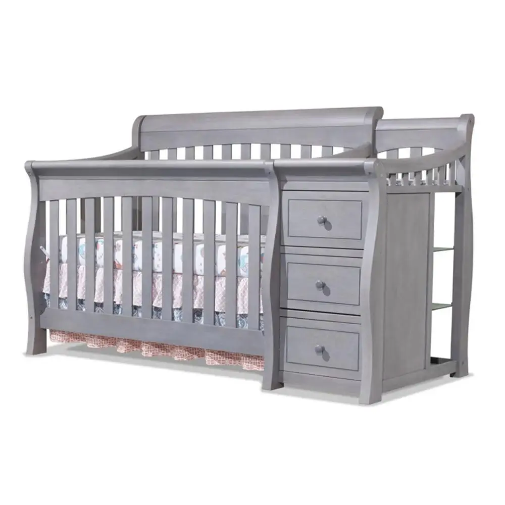 cot bed with changing table