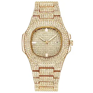 xinew full crystal stainless steel lady luxury wrist watch bling watch ice ot watches