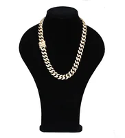 

Missjewelry Wholesale Heavy Hip Hop CZ Micro Paved Diamond Iced Out Cuban Link Chain
