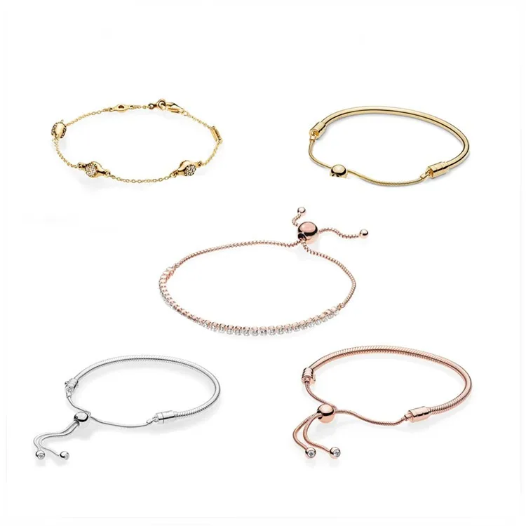925 silver bracelet simple crystal suitable for Pandora accessories