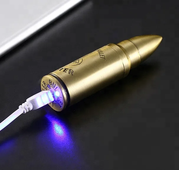 

Originality bullet Electronic lighter USB charge Environmental electronic pulse Cigarette lighter Electronic match