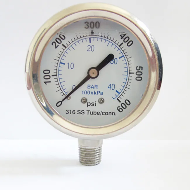 Stainless Steel Oil Filled Hydraulic Pressure Gauge Buy Digital