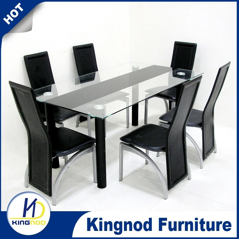 Diseño moderno de vidrio templado mesa de comedor barato para la ... Vidrio comedor diseño