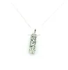 Antique silver hamsa mezuzah pendant cylinder shape with Personalized engraving pendant necklace