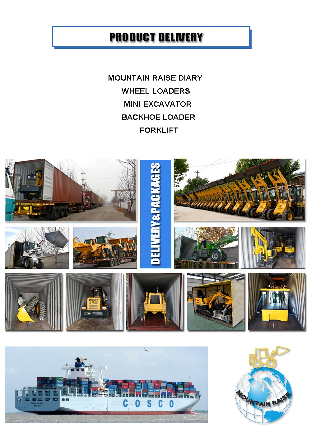 Popular Chinese mini backhoe digger and front loader with prices for sale