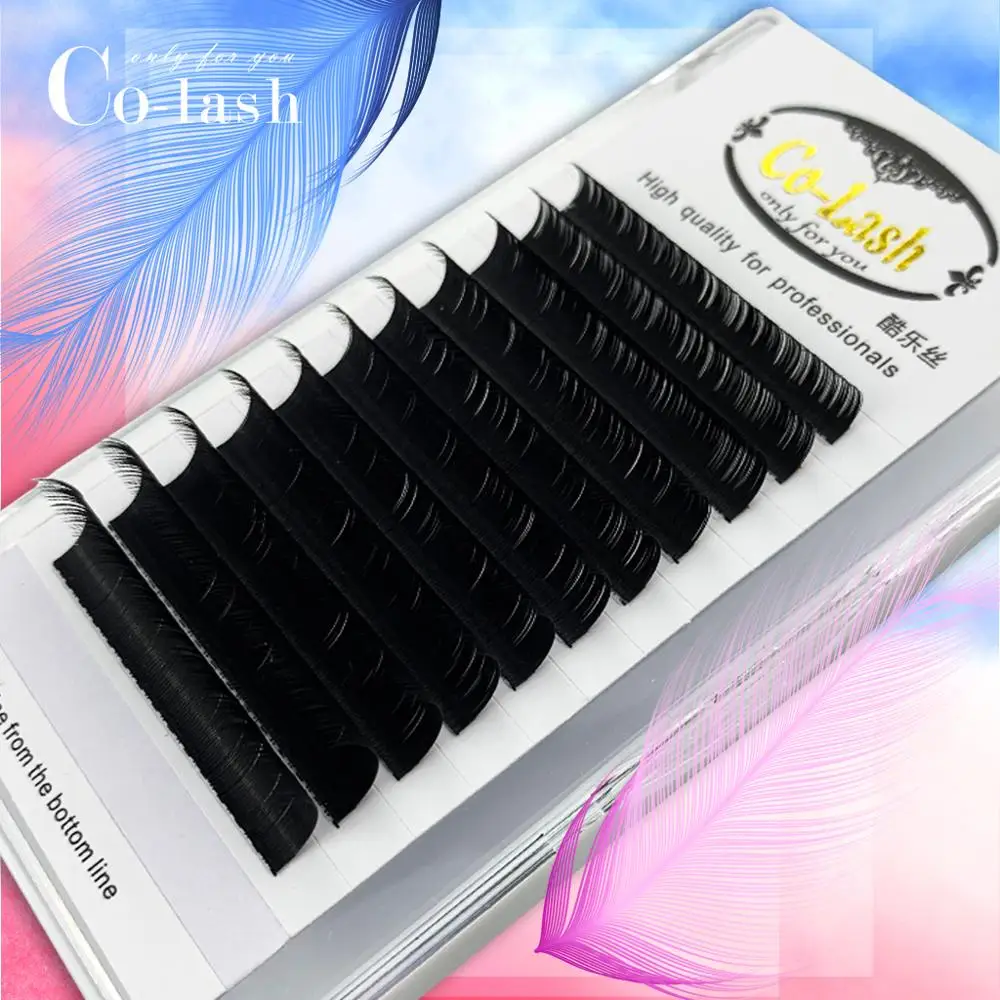 
Cheap Blackest 3D korea synthetic individual lashes eyelash extension,custom packaging with private label 