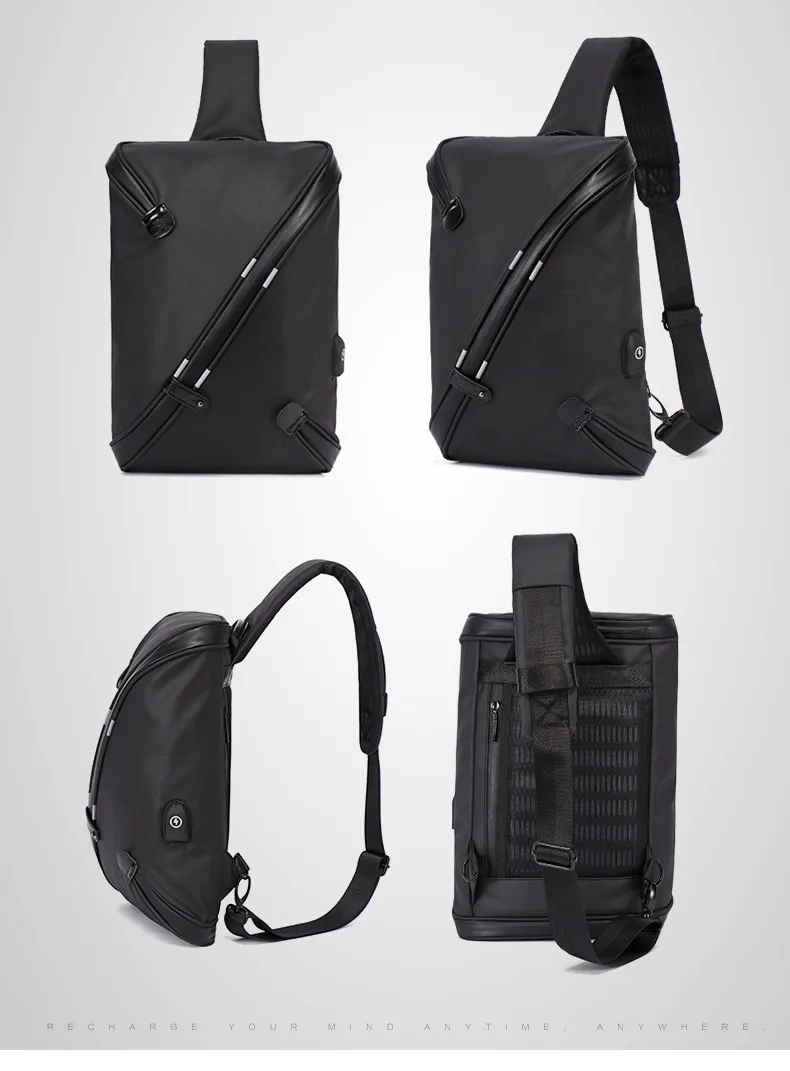 Hot Sale Fanny Pack for Men Chest Bag Anti Theft Waterproof Casual Shoulder Sling Bag CF1786X