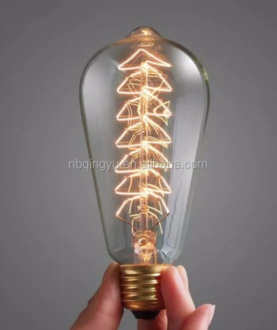 Spiral style vintage bulb ST64 brass base  for decor incandescent bulb.jpg