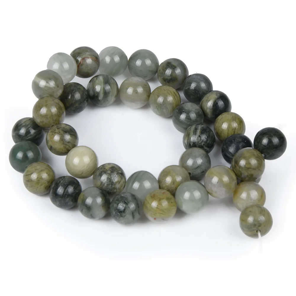 

4mm 6mm 8mm 10mm 12mm Green Rutilated Quartz beads