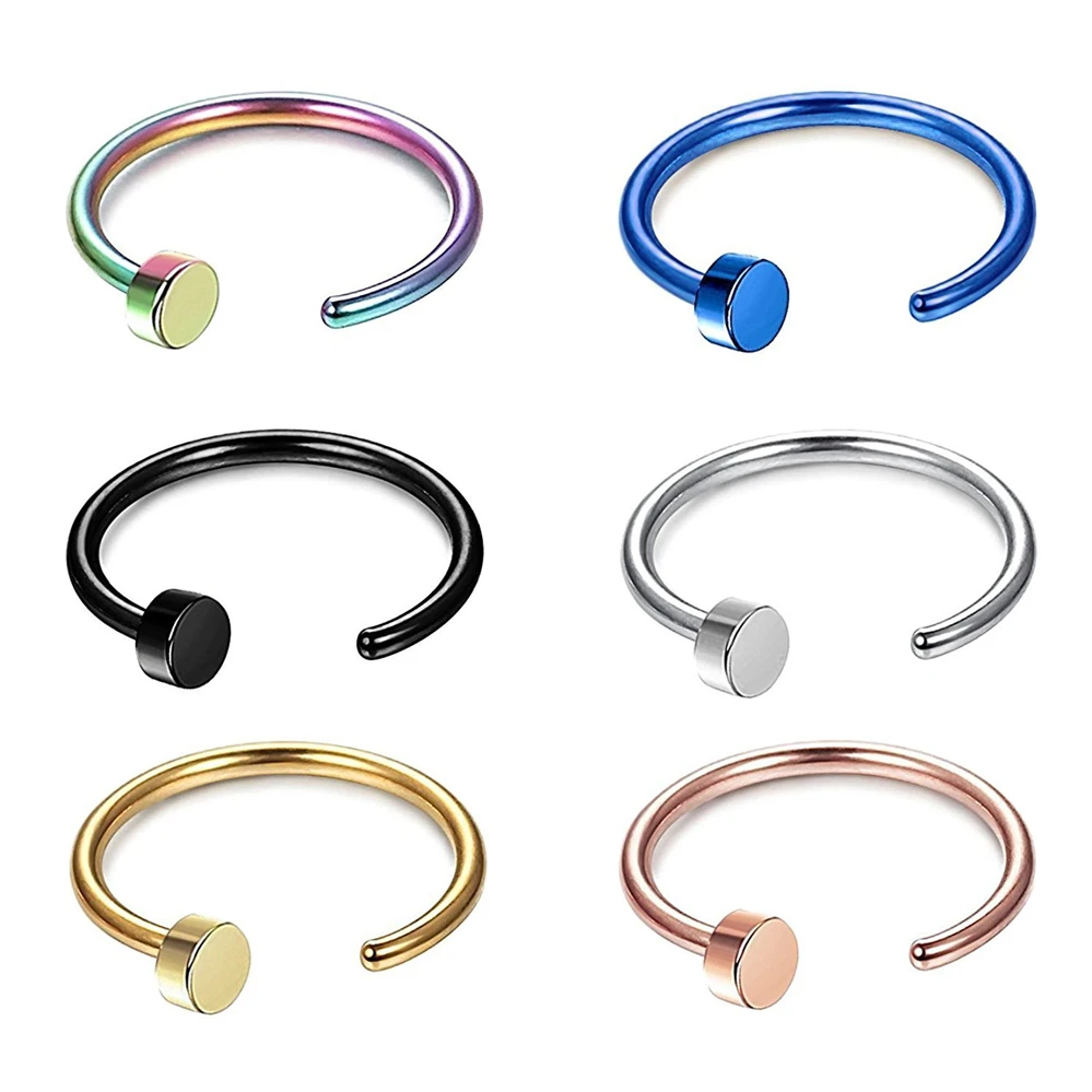 

Wholesale Nickel Free Mixed Colors Hoop Nose Rings Sexy Lip Rings Nose Labret Piercing Jewelry