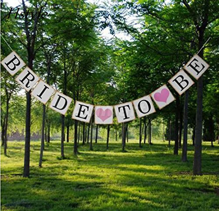 Bride To Be Banner With Rosy Heart Bachelorette Bridal Shower