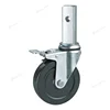 China wholesale 100mm 125mm square stem trunkle scaffolding caster with brake