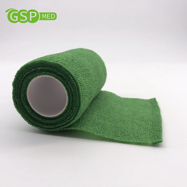
7.5cm*4.5m Easy Tear tubular colorful breathable dog cohesive wrap bandage 