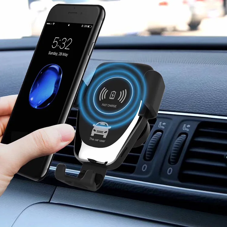 

10W Qi Wireless Charger Car Mount For iPhone XS Max X XR 8 Samsung NOTE 9 S9 s8 plus Fast Wireless Charging Car Phone Holder