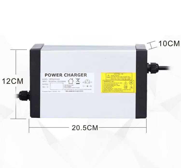 

YZPOWER 54.6V15A li-ion Battery Charger for 13s 48V Electric Scooter 800W Lithium Battery, Black battery charger