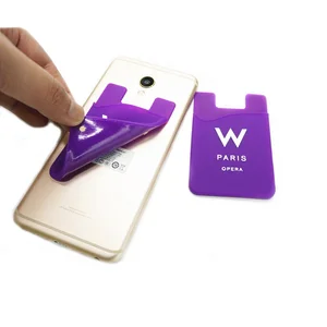 Hot Sale Adhesive Silicone Mobile Phone Gift Credit Card Holder