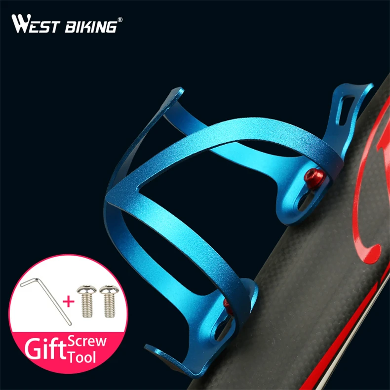 

WEST BIKING Cycling Aluminum Alloy Bike Bottle Cage Integrated molding Ultralight MTB Road Bicycle Bike Water Bottle Cage