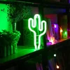 Special design ambiance creating hanging wall LED cactus signs neon decor light